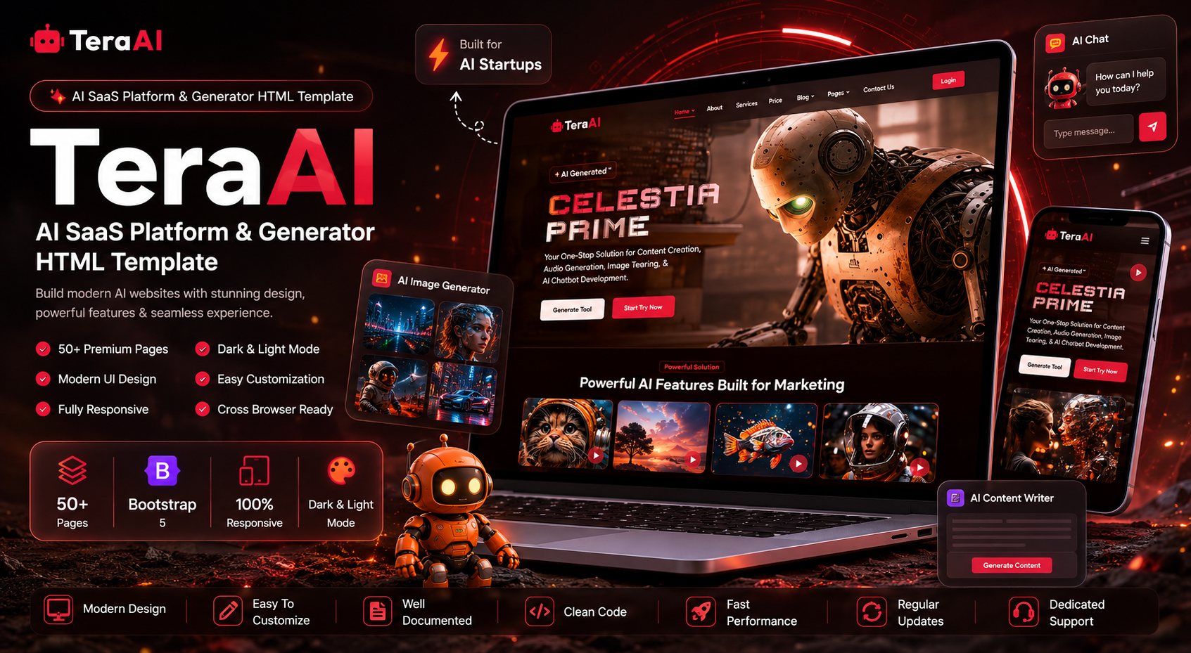 TeraAI - Ai Sass Platform & Generator HTML Template