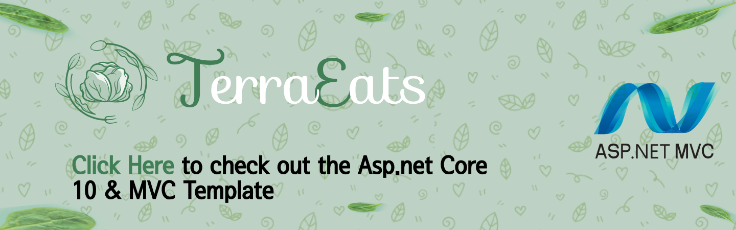 TerraEats - Organic Food Restaurant & Ecommerce HTML, React, Django Template